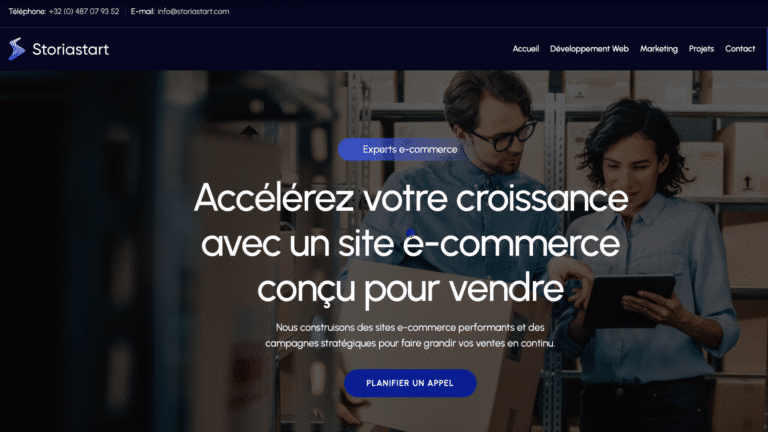 Site web Storia Start