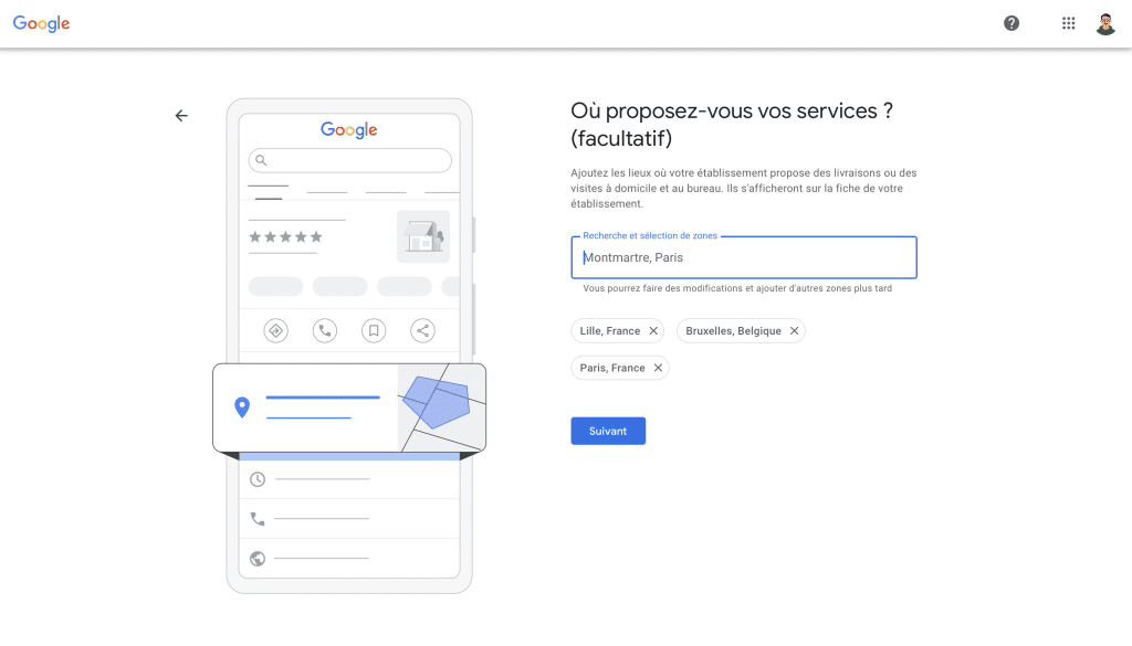 Quatrième étape pour créer une fiche Google My Business