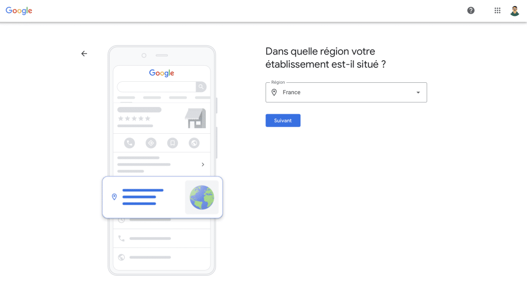 Cinquième étape pour créer une fiche Google My Business