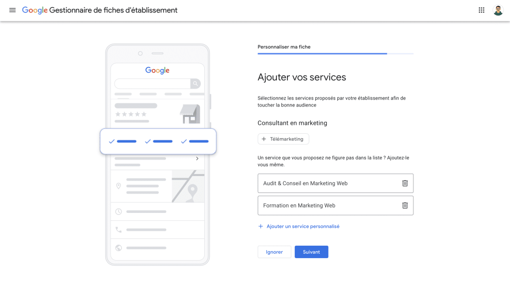 Sixième étape pour créer une fiche Google My Business