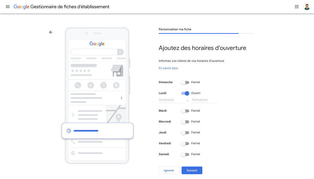 Septième étape pour créer une fiche Google My Business