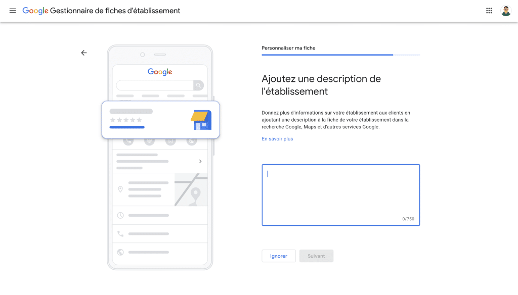 Huitième étape pour créer une fiche Google My Business